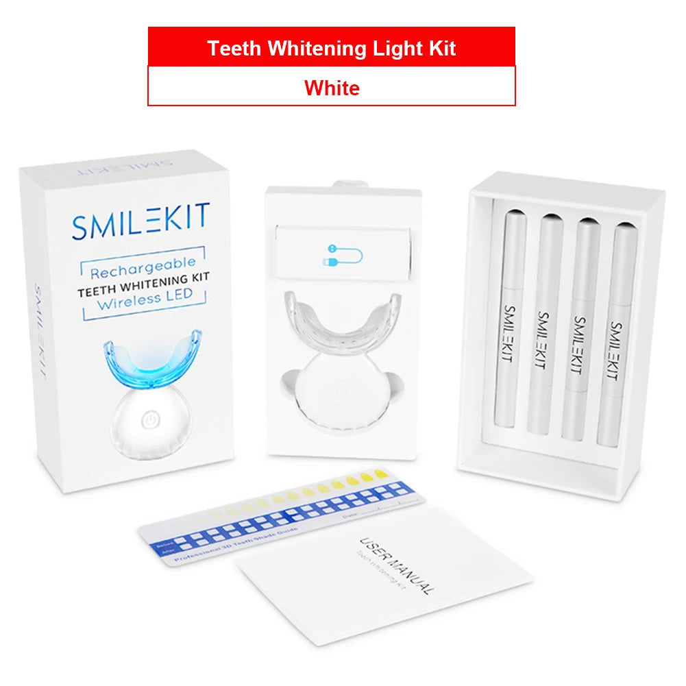 WhiteGlow Teeth Whitening Set with LED Light, Whitening Pen & Tray