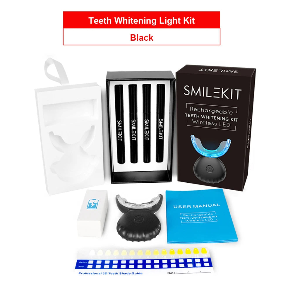 WhiteGlow Teeth Whitening Set with LED Light, Whitening Pen & Tray