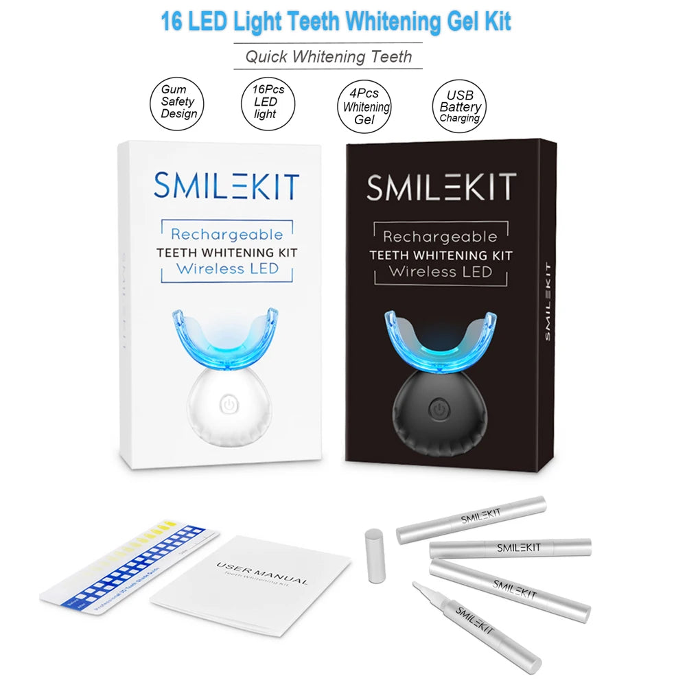 WhiteGlow Teeth Whitening Set with LED Light, Whitening Pen & Tray